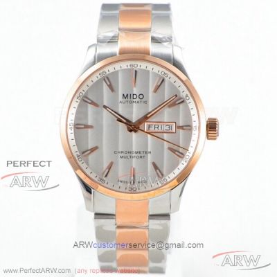 TWF Mido Multifort Chronometer¹ White Dial 42 MM Seagull 2836 Watch M038.431.22.031.00 - Free Warranty